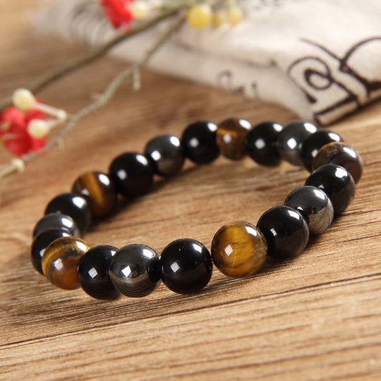 Tiger' Eye Necklace Set Bracelet