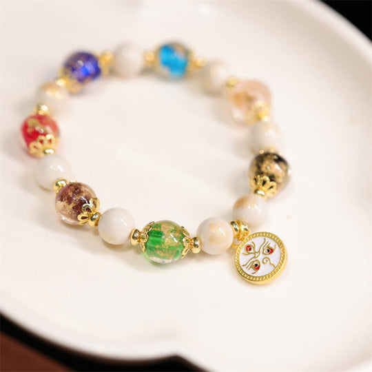 Five Gods Wealth Liuli Glass Bracelet