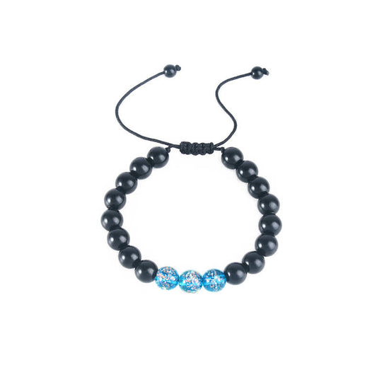 Black Obsidian Glow Strength Bracelet