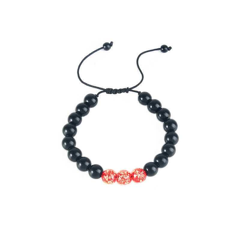 Black Obsidian Glow Strength Bracelet
