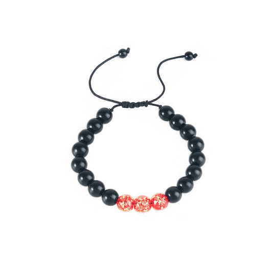 Black Obsidian Glow Strength Bracelet