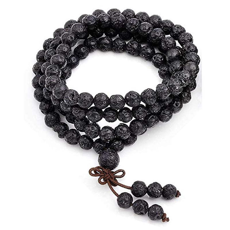 Natural Lava Rock 108-bead Protection Bracelet