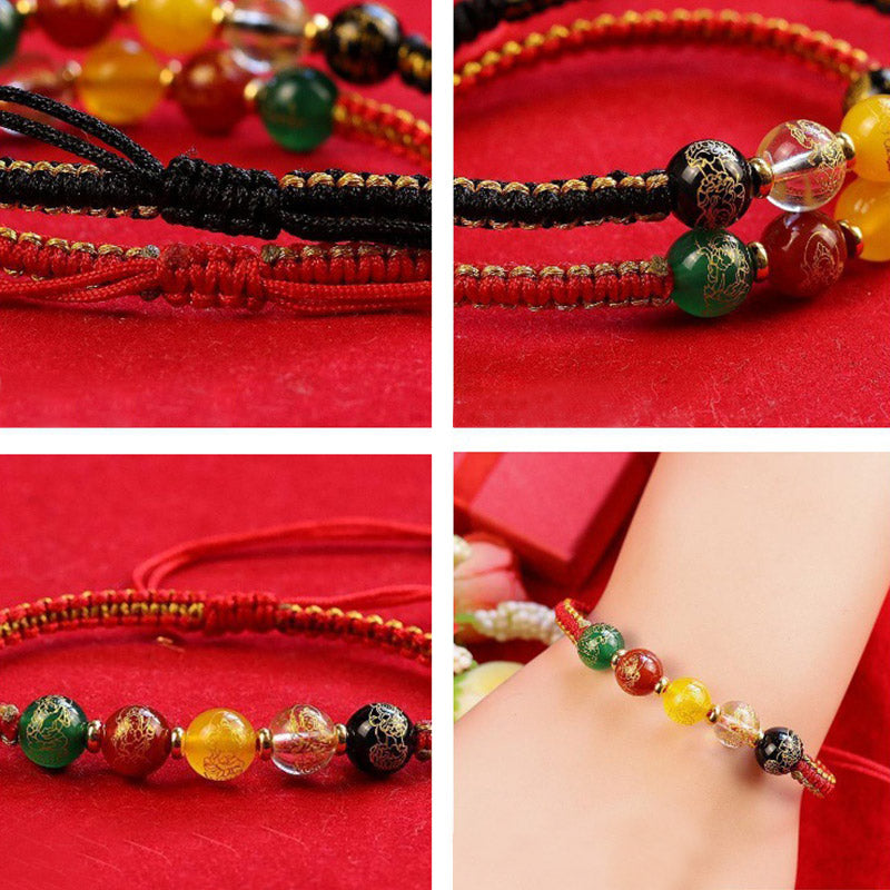 Handmade Agate Five Direction Wealth Bracelet