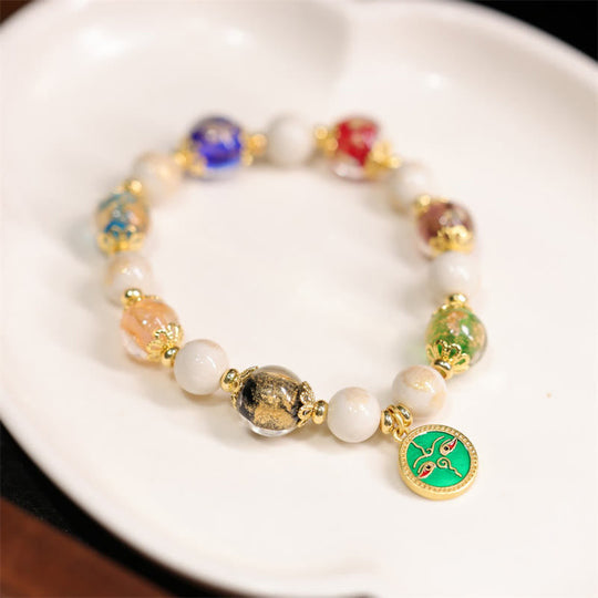 Five Gods Wealth Liuli Glass Bracelet