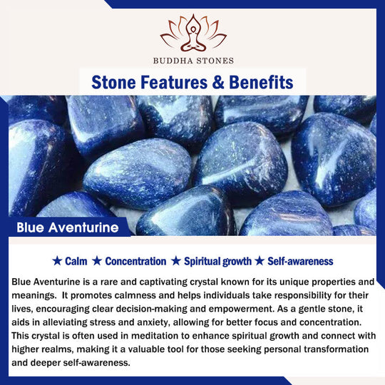 Multi-layer Blue Aventurine Lotus 108 Bracelet