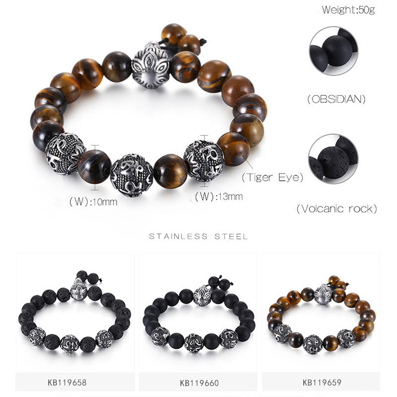 Mani Padme Hum Protection Natural Bracelet