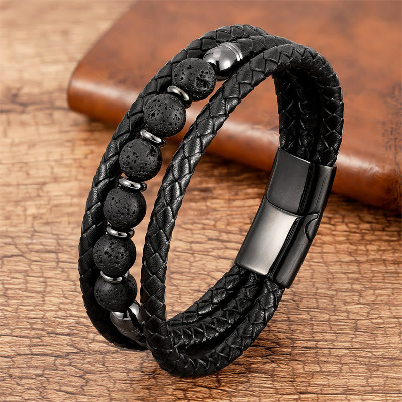 Positive Energy Leather Tiger Eye, Bracelet