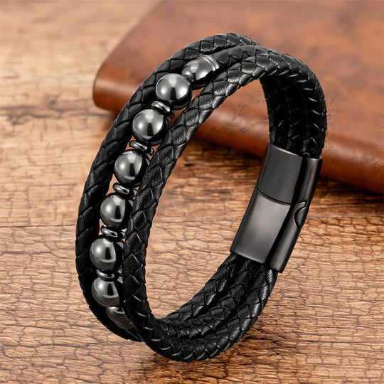 Positive Energy Leather Tiger Eye, Bracelet
