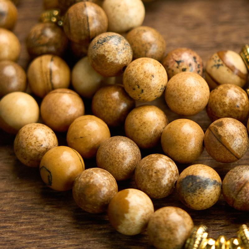 Lotus Courage Bracelet: 108 Bead