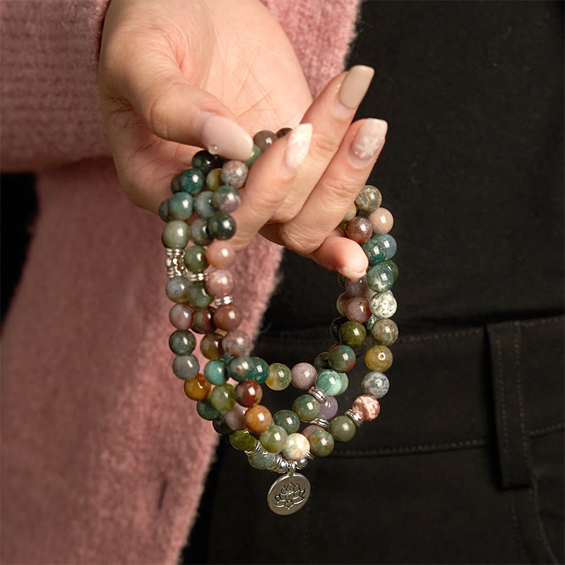 Natural Stone 108 Mala Beads Bracelet