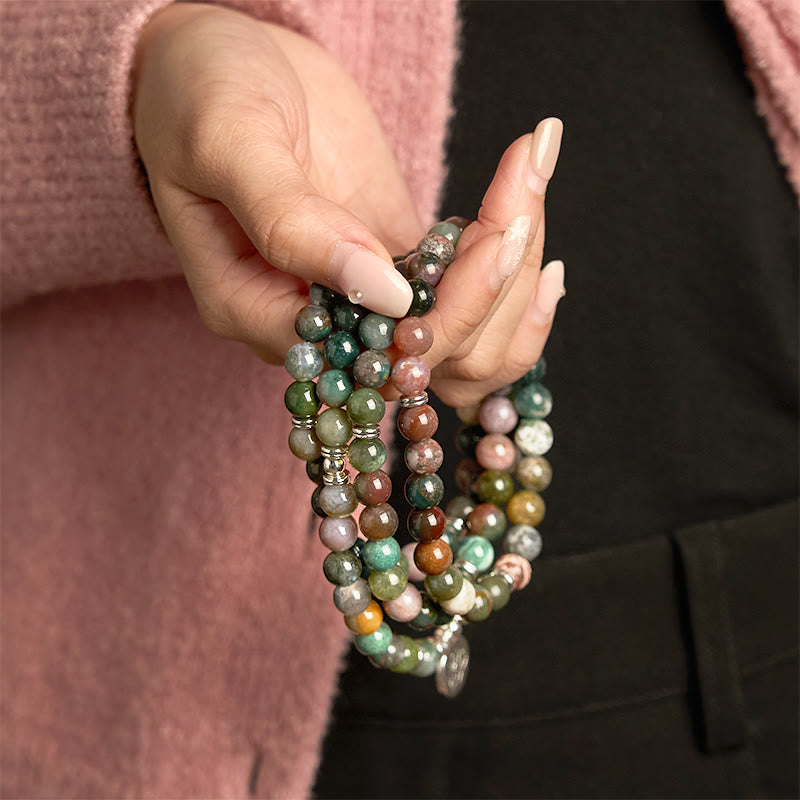Natural Stone 108 Mala Beads Bracelet