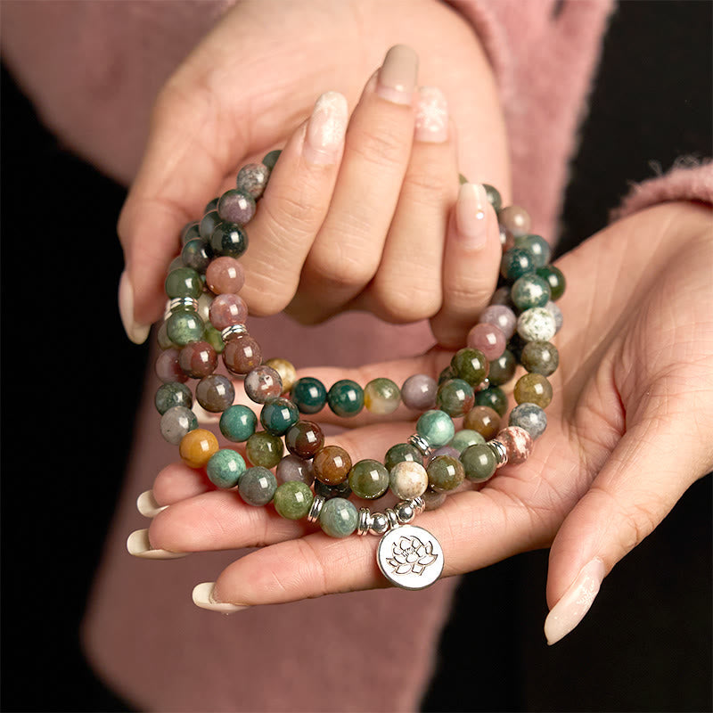 Natural Stone 108 Mala Beads Bracelet