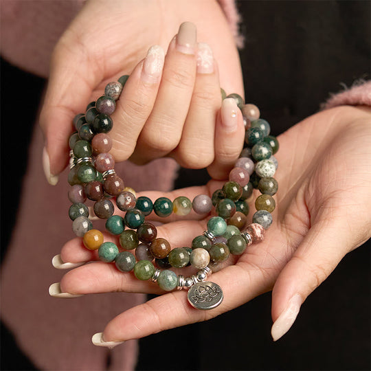 Natural Stone 108 Mala Beads Bracelet