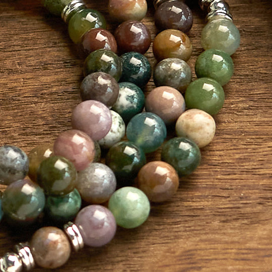 Natural Stone 108 Mala Beads Bracelet
