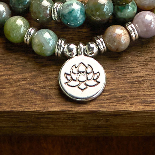 Natural Stone 108 Mala Beads Bracelet