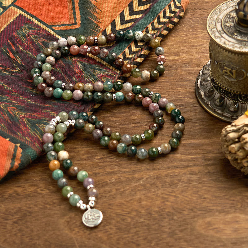 Natural Stone 108 Mala Beads Bracelet