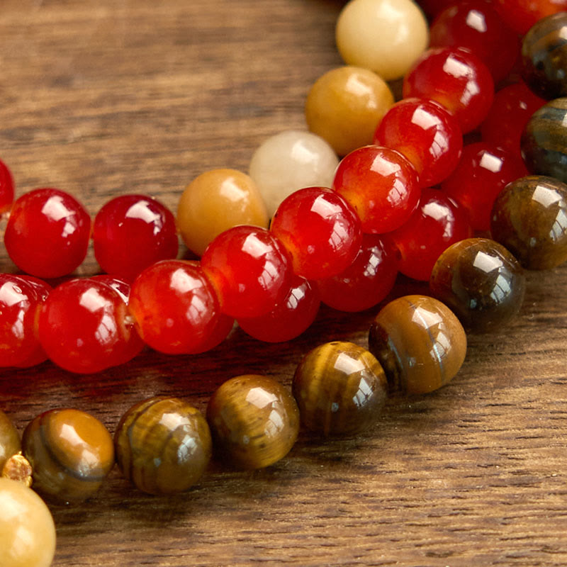 Calm 108 Mala Beads Red Bracelet
