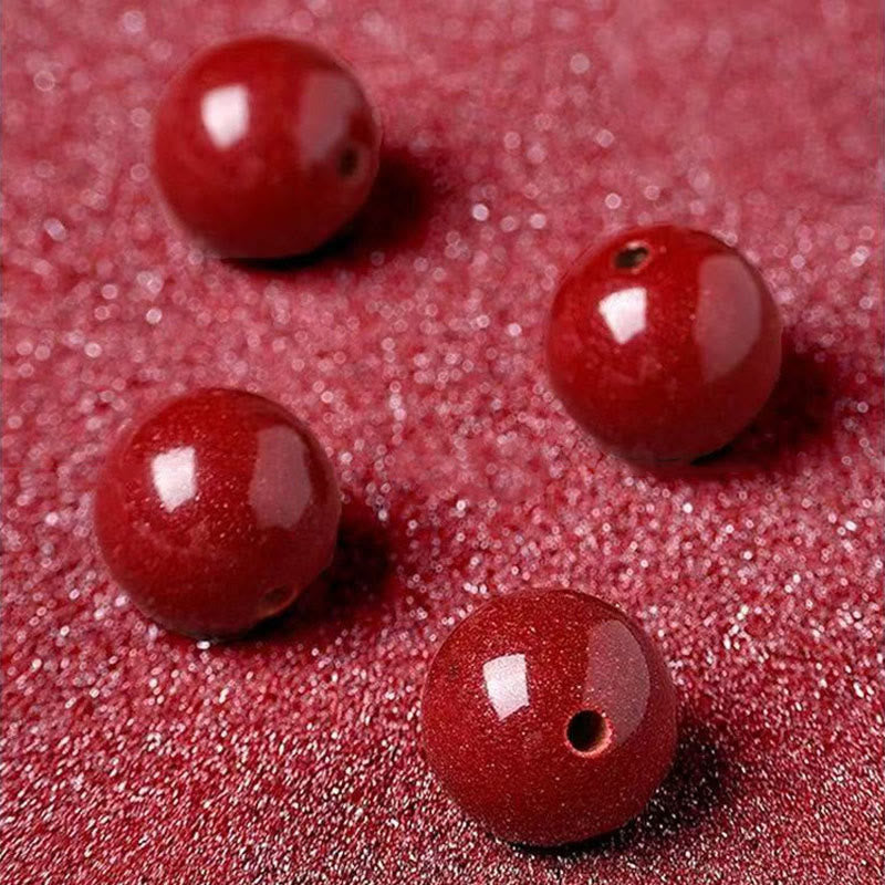 Cinnabar Bead Hetian Jade Year Bracelet