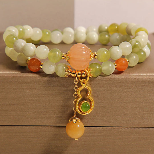 Double Wrap Serpentine Jade Luck Bracelet