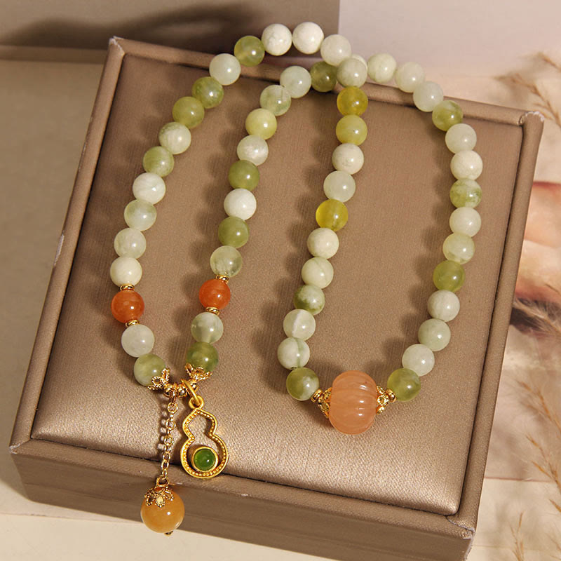 Double Wrap Serpentine Jade Luck Bracelet