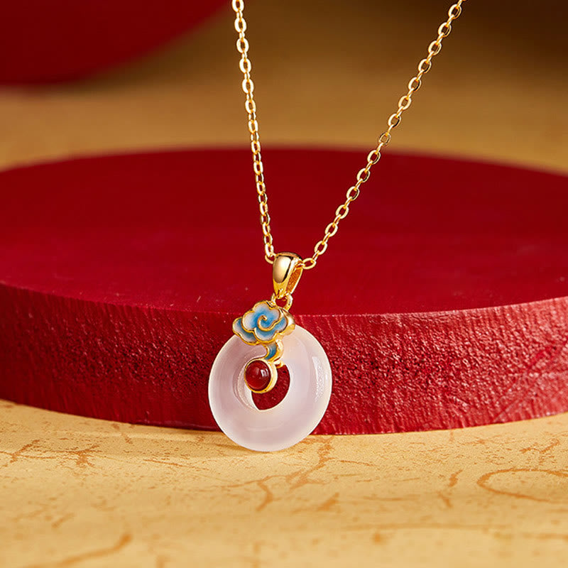 925 Sterling Silver Peace Buckle Necklace