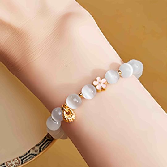 Sterling Silver Peach Blossom Bracelet