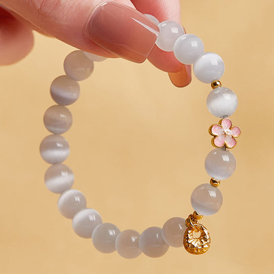 Sterling Silver Peach Blossom Bracelet