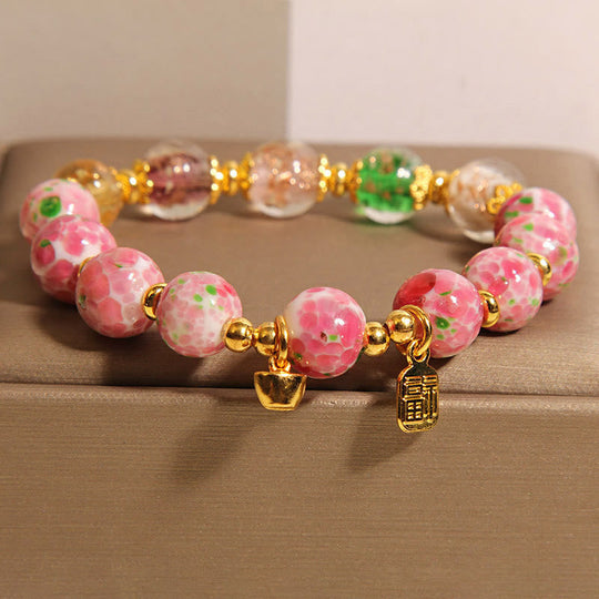 Pink Liuli Character Good Luck Bracelet