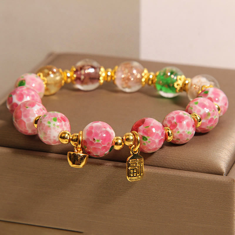 Pink Liuli Character Good Luck Bracelet
