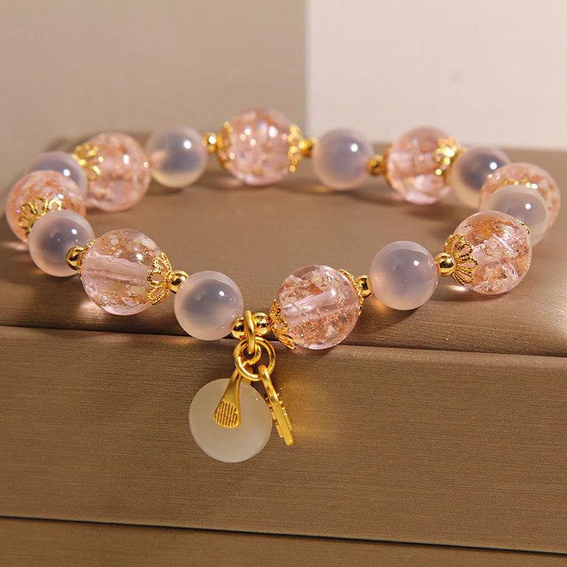 Liuli Candy Agate Healing Character Bracelet
