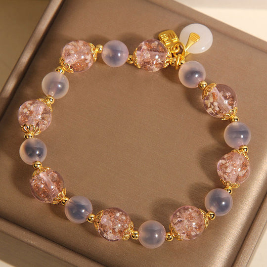 Liuli Candy Agate Healing Character Bracelet