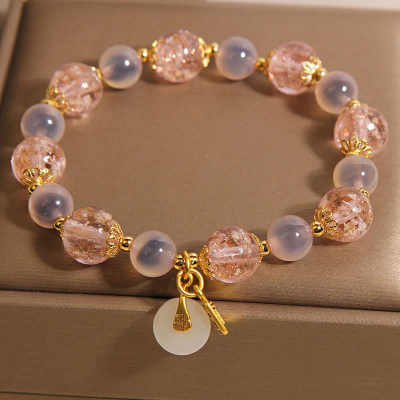 Liuli Candy Agate Healing Character Bracelet