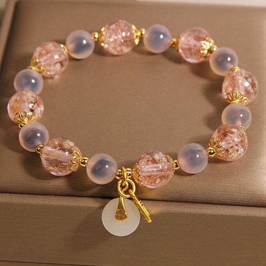 Liuli Candy Agate Healing Character Bracelet
