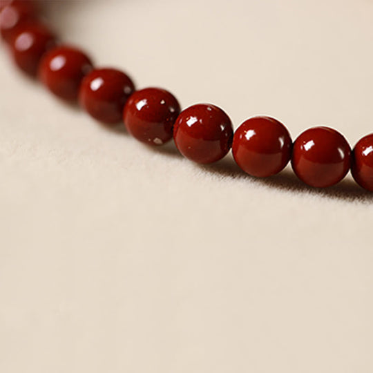 Cinnabar Pink Crystal Strawberry Quartz Bracelet