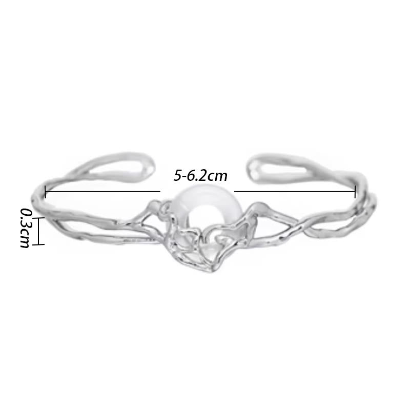 Sterling Silver Peace Buckle Bracelet
