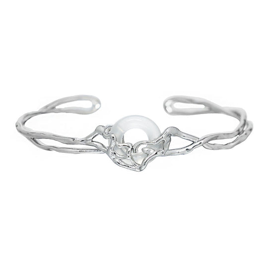 Sterling Silver Peace Buckle Bracelet