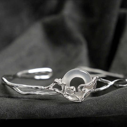 Sterling Silver Peace Buckle Bracelet