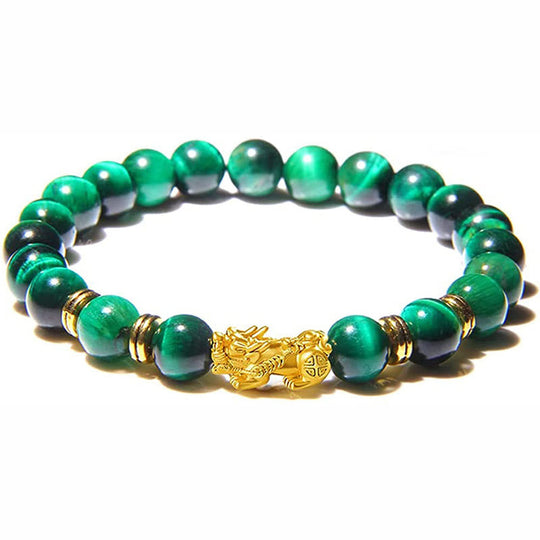 Colorful Tiger Eye Spacer Beads Bracelet