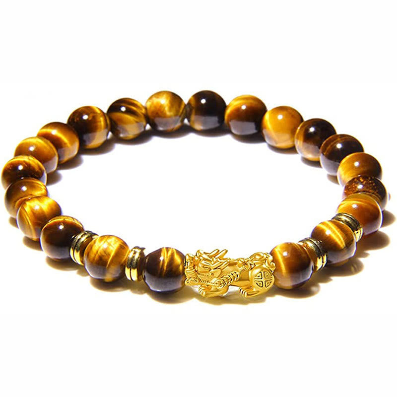 Colorful Tiger Eye Spacer Beads Bracelet