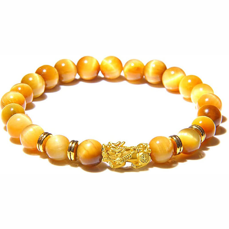 Colorful Tiger Eye Spacer Beads Bracelet