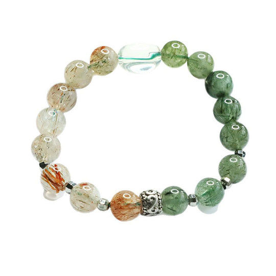 Natural Green Rutilated Quartz Super Bracelet