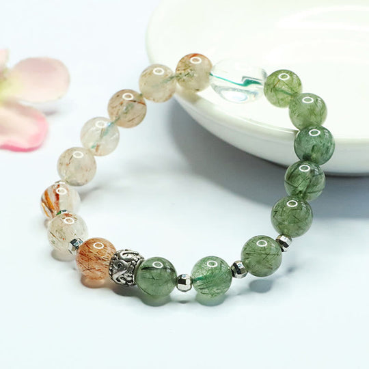 Natural Green Rutilated Quartz Super Bracelet