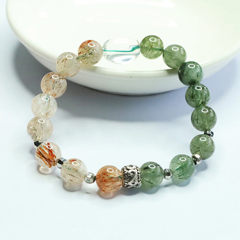 Natural Green Rutilated Quartz Super Bracelet