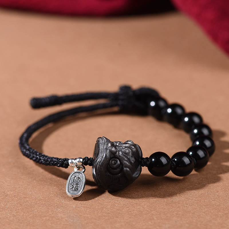 Charming Cat & Dancing Lion Bracelet