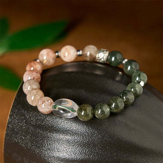 Natural Green Rutilated Quartz Super Bracelet