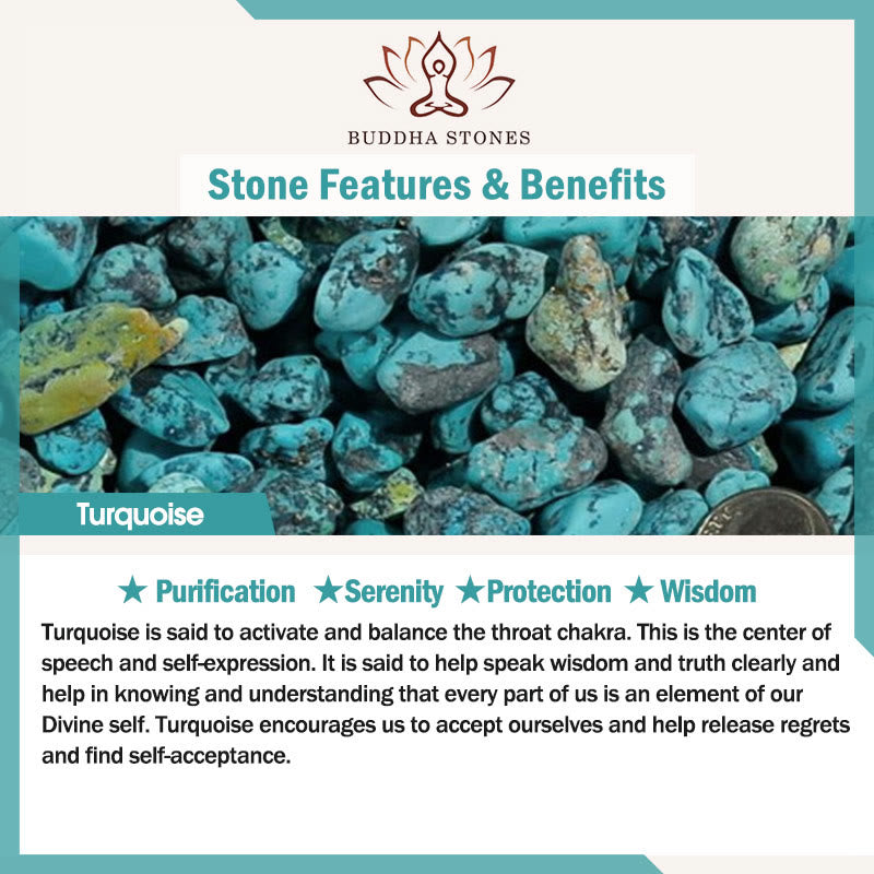 Buddha' Eye Turquoise Lotus Protection Bracelet