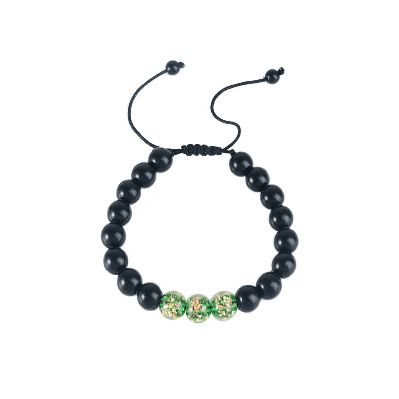 Black Obsidian Glow Strength Bracelet