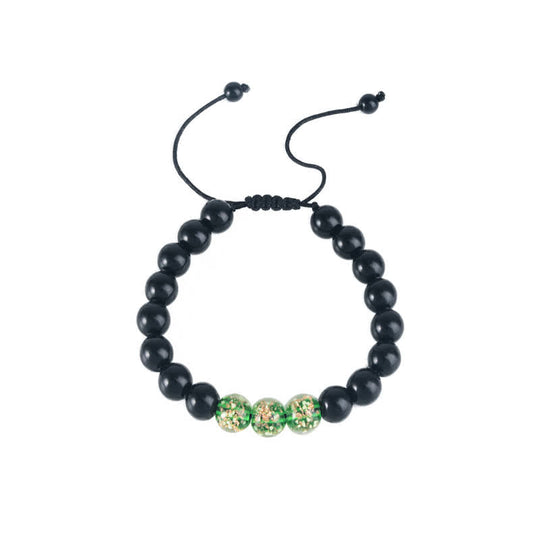 Black Obsidian Glow Strength Bracelet