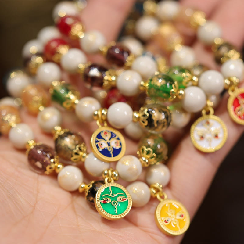 Five Gods Wealth Liuli Glass Bracelet