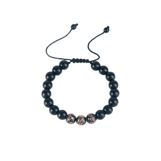 Black Obsidian Glow Strength Bracelet